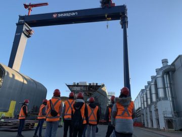 NAME Students visit unique facilities at Seaspan Shipyards